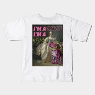 I'm a boss (hot pink) Kids T-Shirt